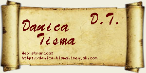 Danica Tišma vizit kartica